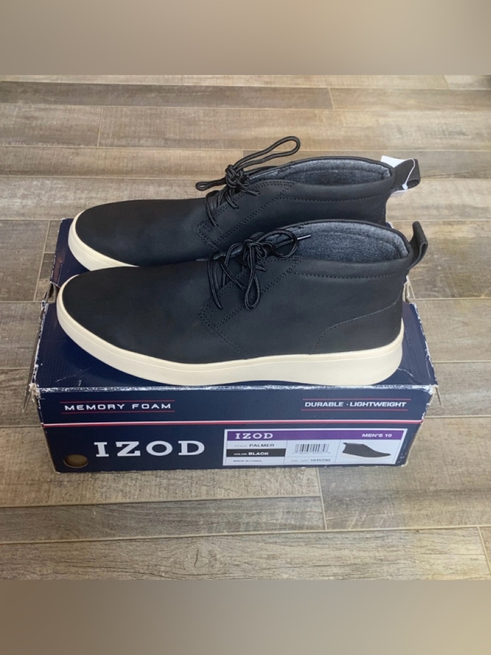 Izod Black Chukka Boots Size 10